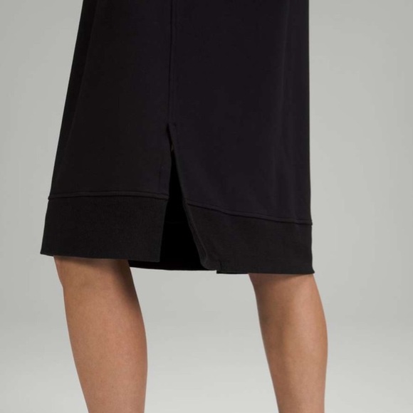 Lululemon Modal Fleece Funnel Neck Dress Size 6 in Black - Picture 9 of 15